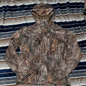 Cabela’s Realtree Style Camo Hooded Jacket Men’s M Brown Green